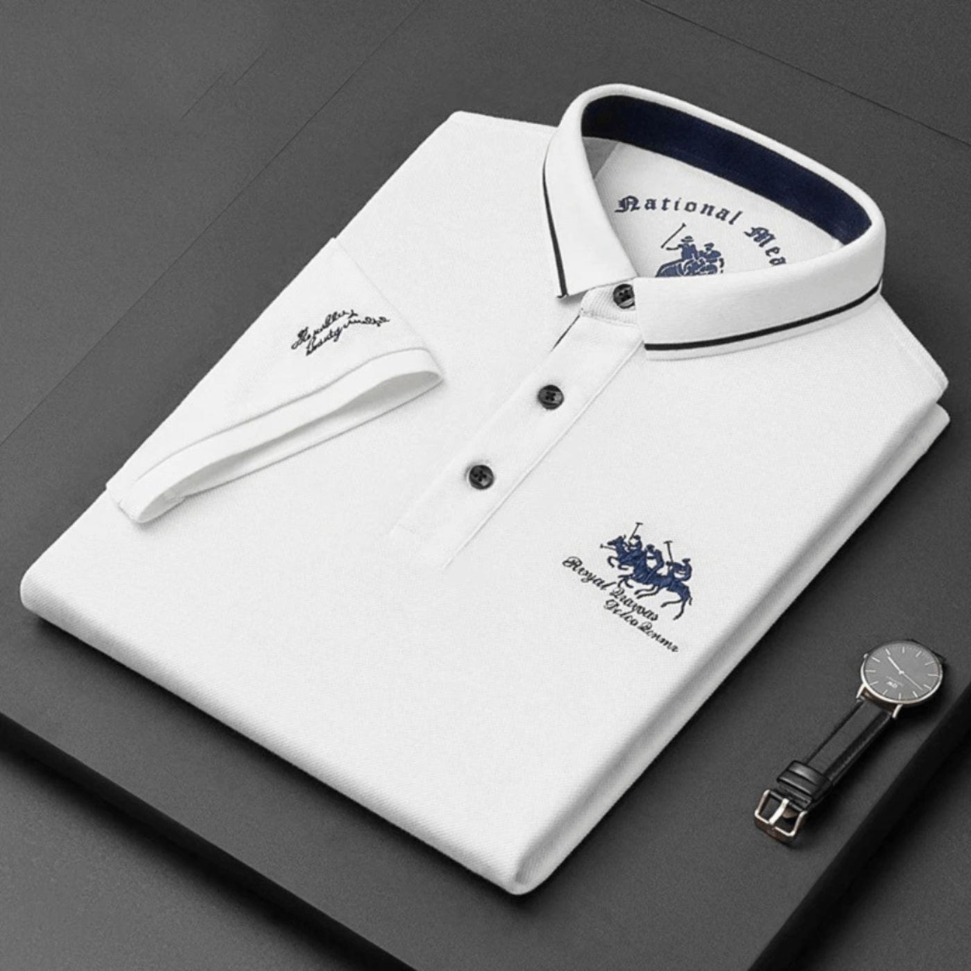 Matthew | Men's Collared Short Sleeve Button Front Polo Shirt