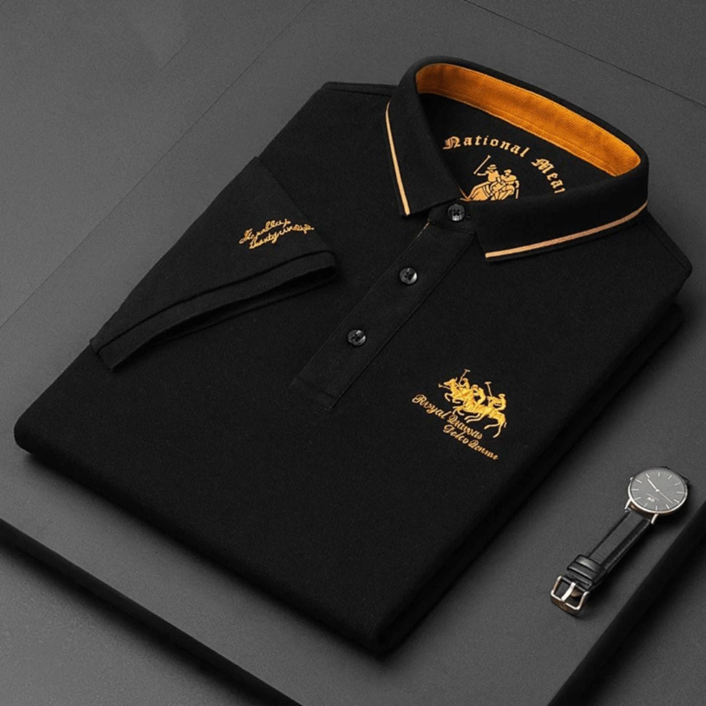 Matthew | Men's Collared Short Sleeve Button Front Polo Shirt