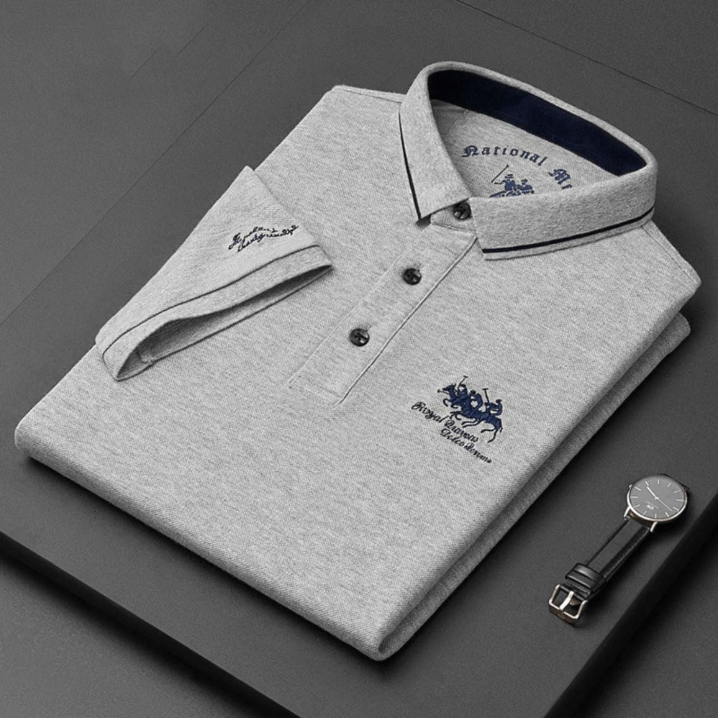 Matthew | Men's Collared Short Sleeve Button Front Polo Shirt