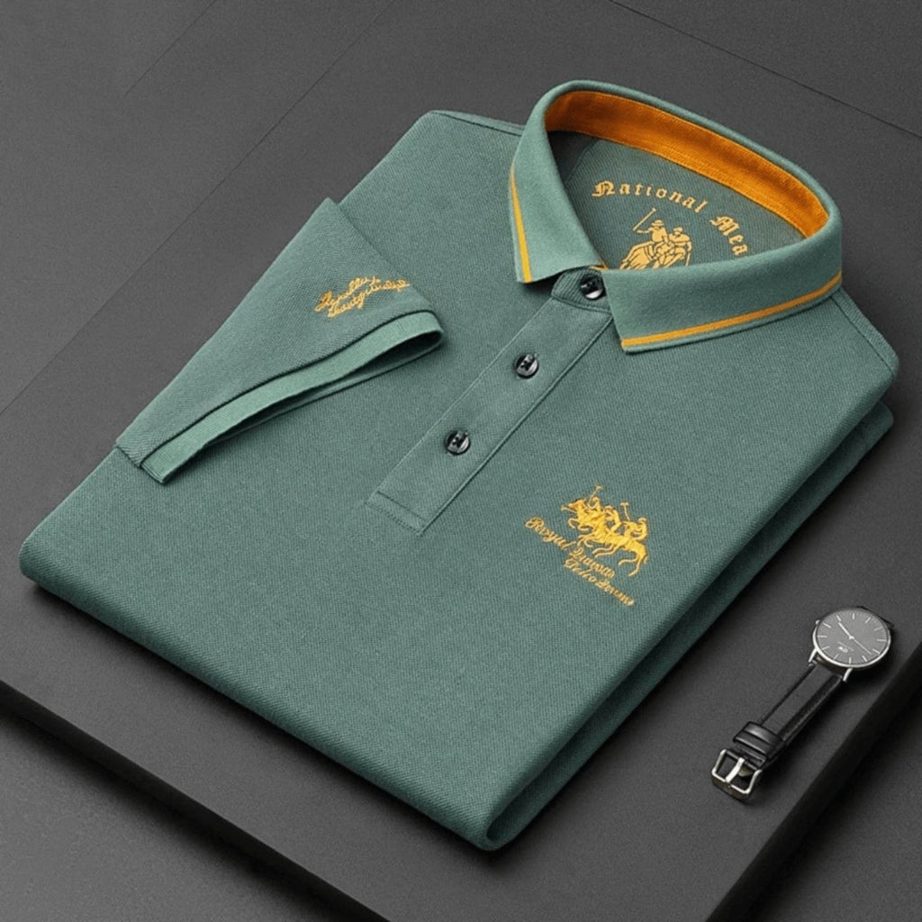 Matthew | Men's Collared Short Sleeve Button Front Polo Shirt
