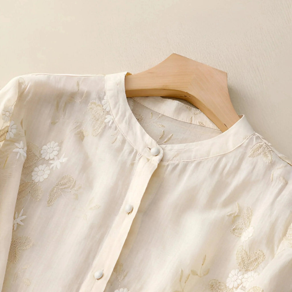 Mckenna | Women's Floral Layered Button Front Top