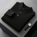 Men's Button Collar Knit Polo Sweater