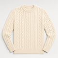 Men's Chunky Cable Knit Crewneck Sweater