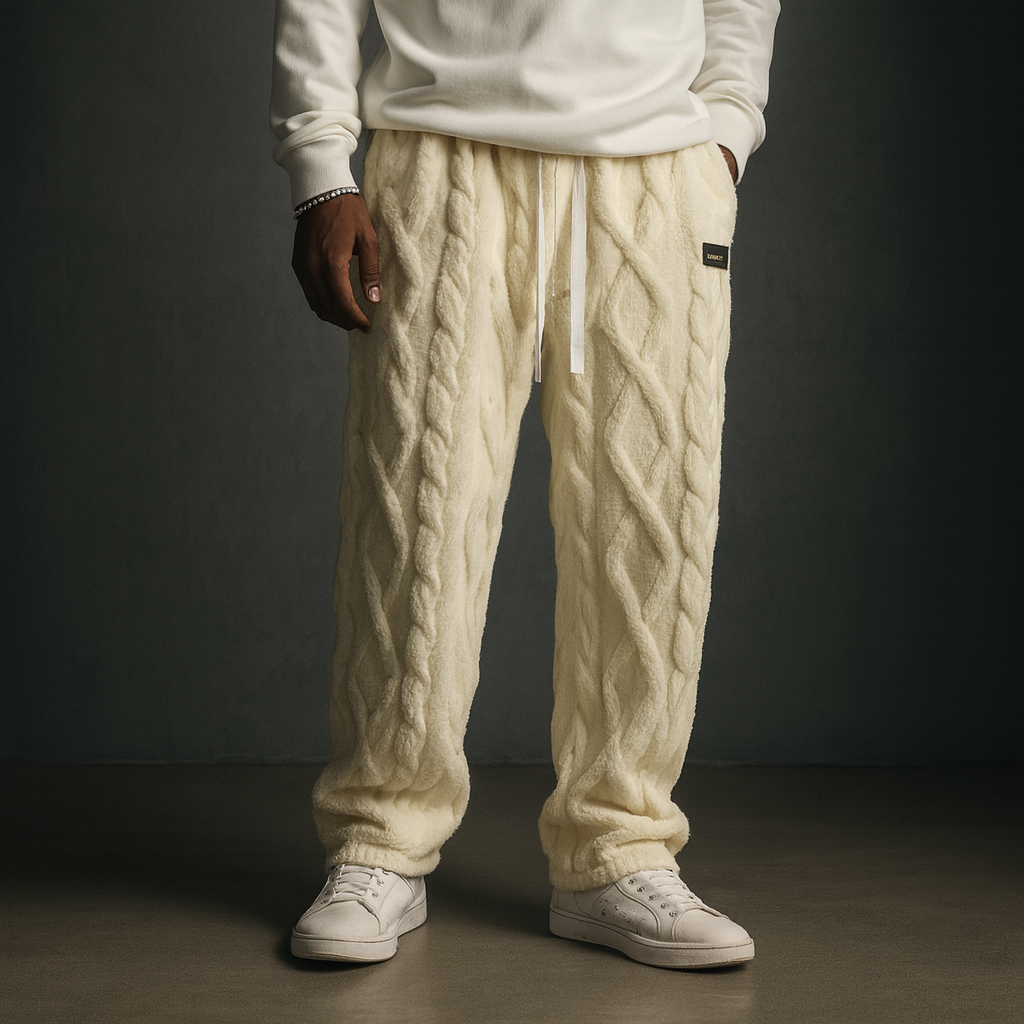 Men's Cable Knit Jogger Sweatpants