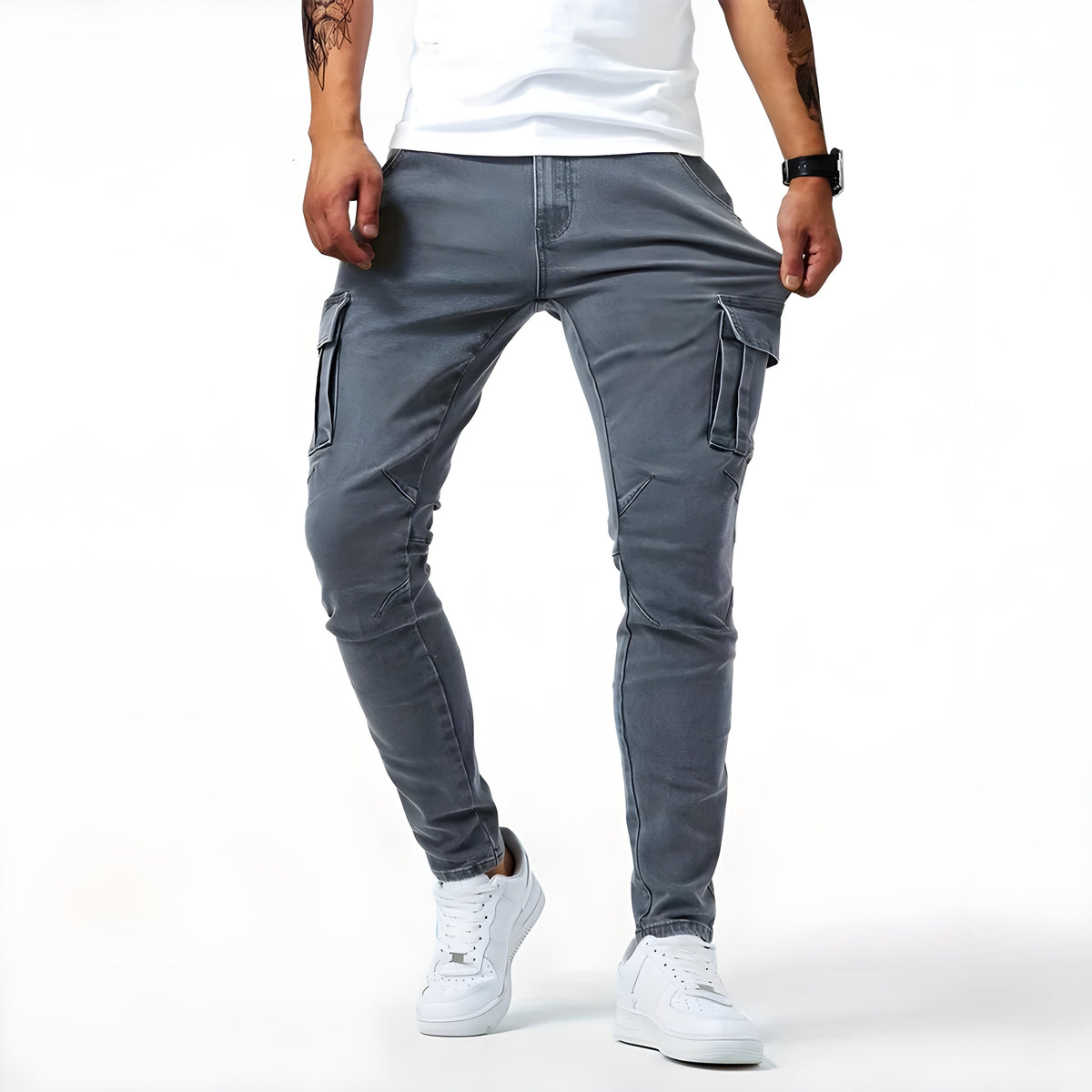 Men's Skinny Stretch Cargo Pants