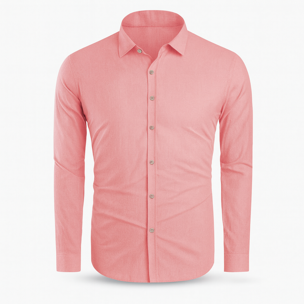 Men's Long Sleeve Casual Button-Up Shirt