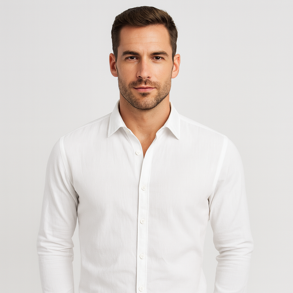 Men's Long Sleeve Casual Button-Up Shirt