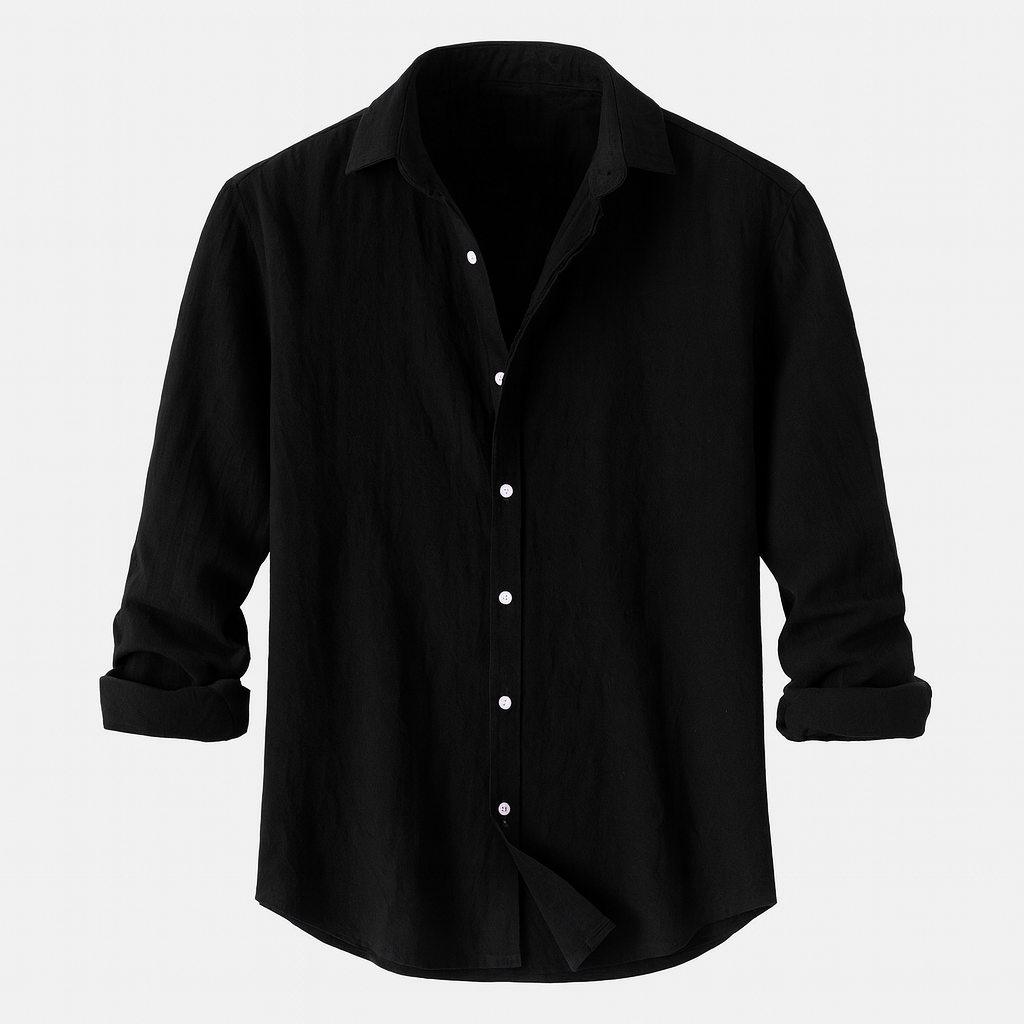 Men's Long Sleeve Casual Button-Up Shirt