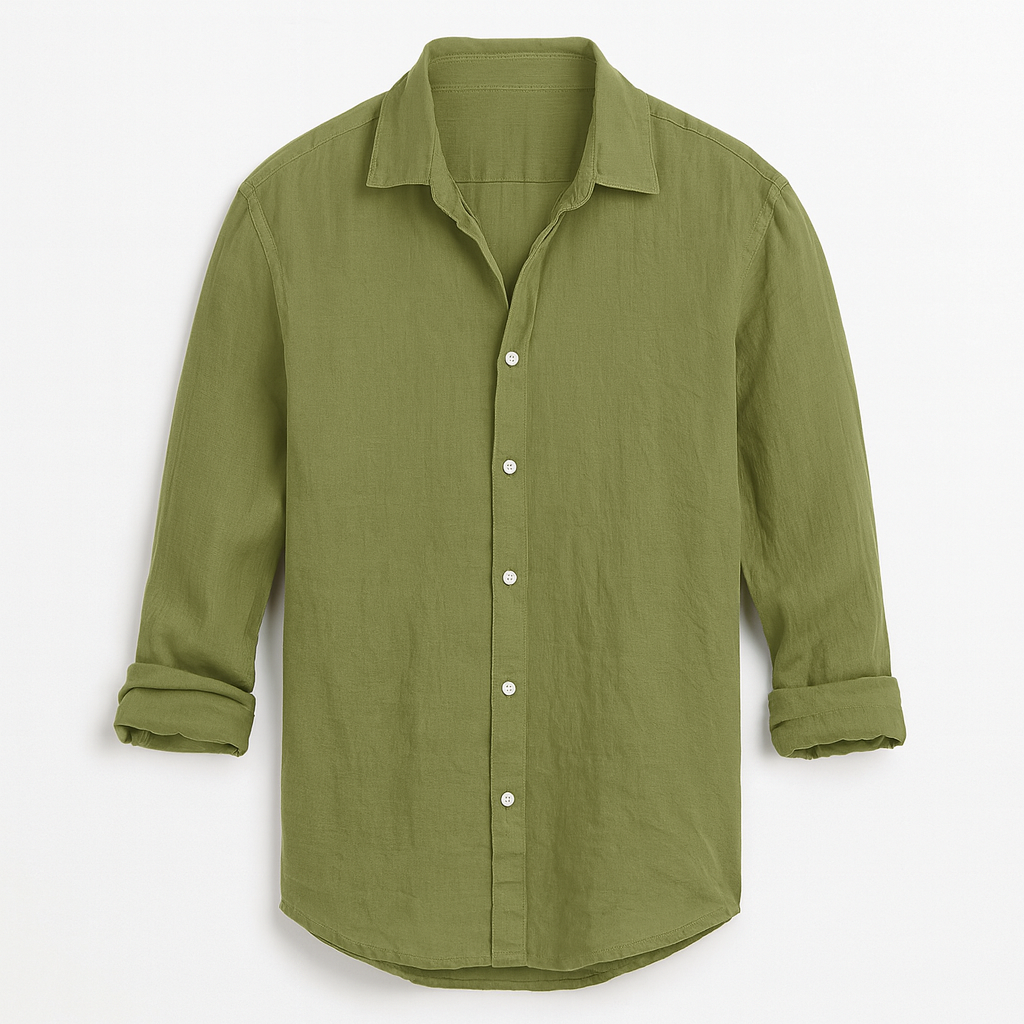 Men's Long Sleeve Casual Button-Up Shirt
