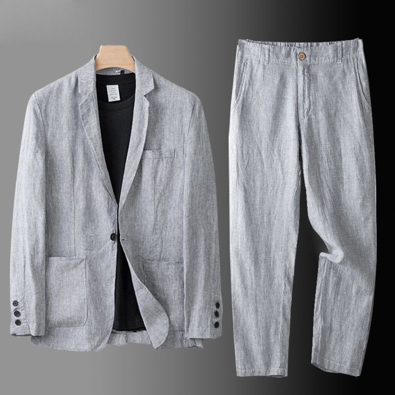 Men's Casual Unstructured Two-Piece Suit