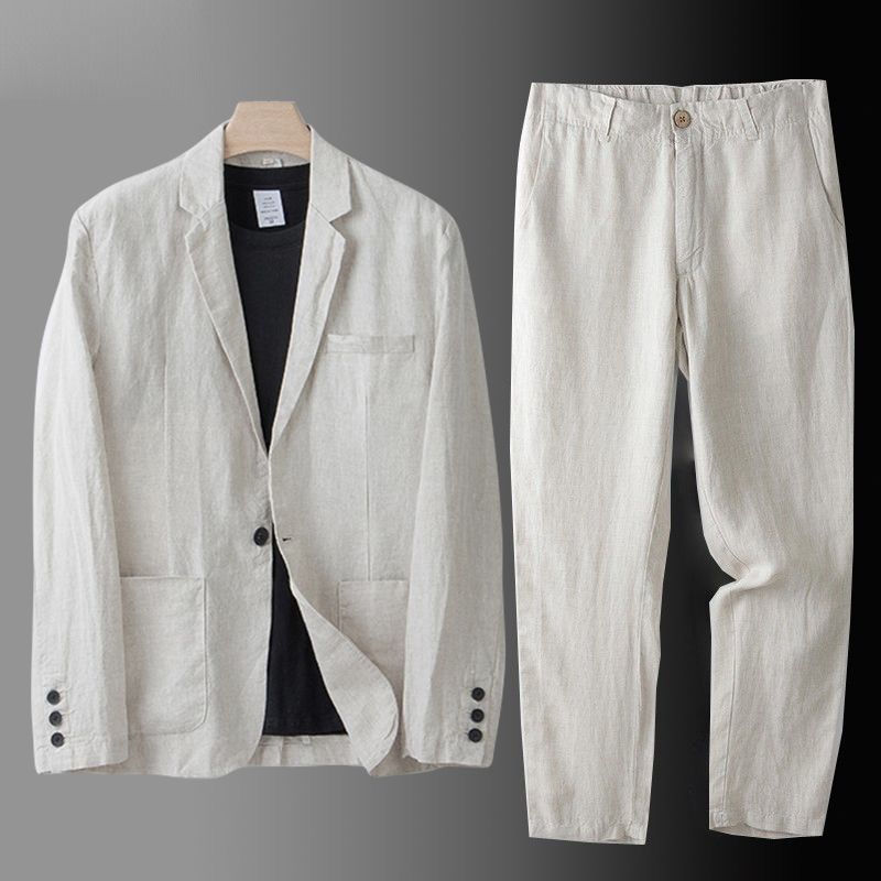 Men's Casual Unstructured Two-Piece Suit
