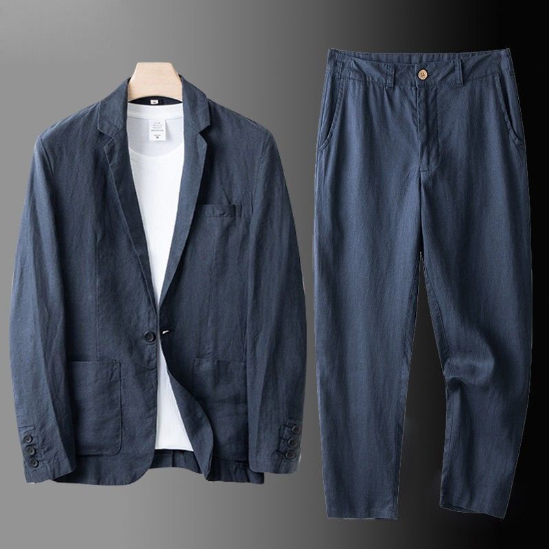 Men's Casual Unstructured Two-Piece Suit