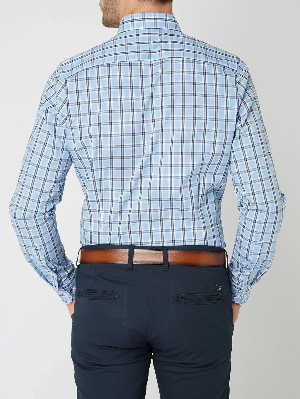 Men's Check Long Sleeve Button-Down Oxford Shirt