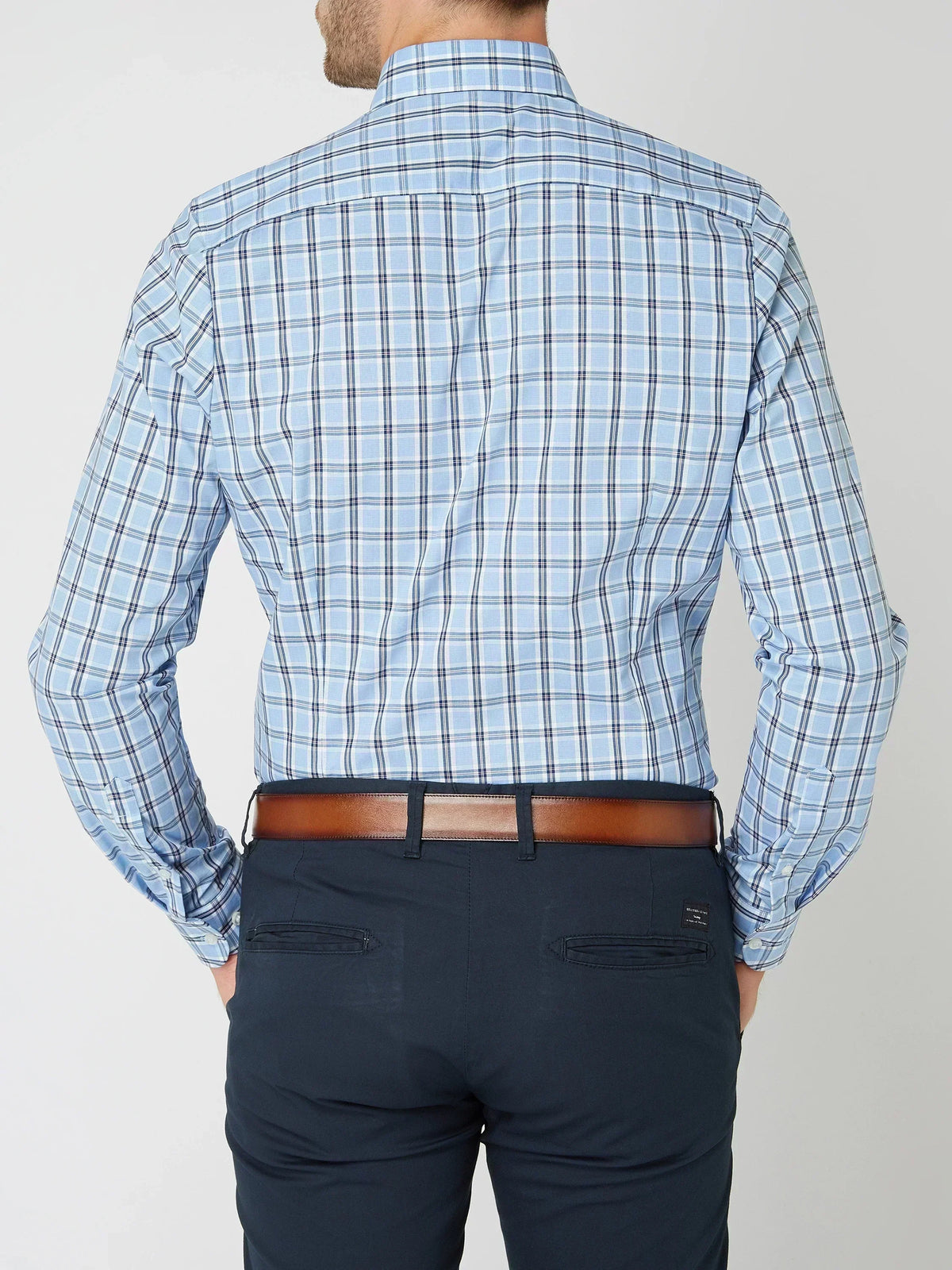 Men's Check Long Sleeve Button-Down Oxford Shirt