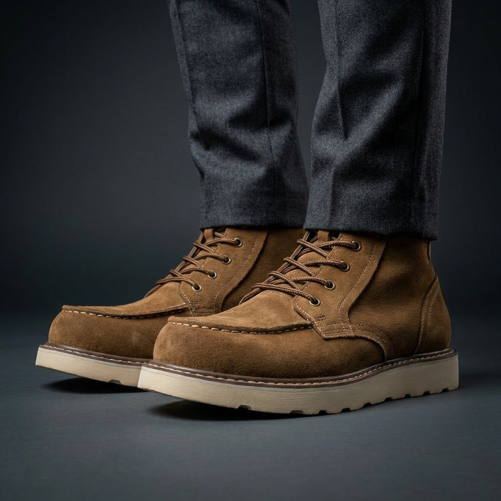 Men's Reinforced-Toe Lace-Up Work Boots