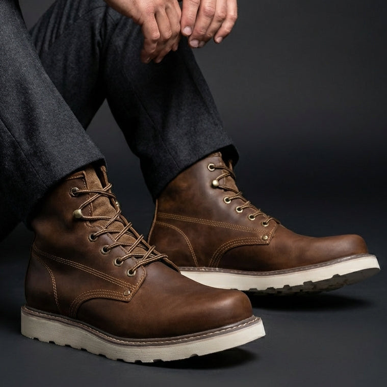 Men's Reinforced-Toe Lace-Up Work Boots