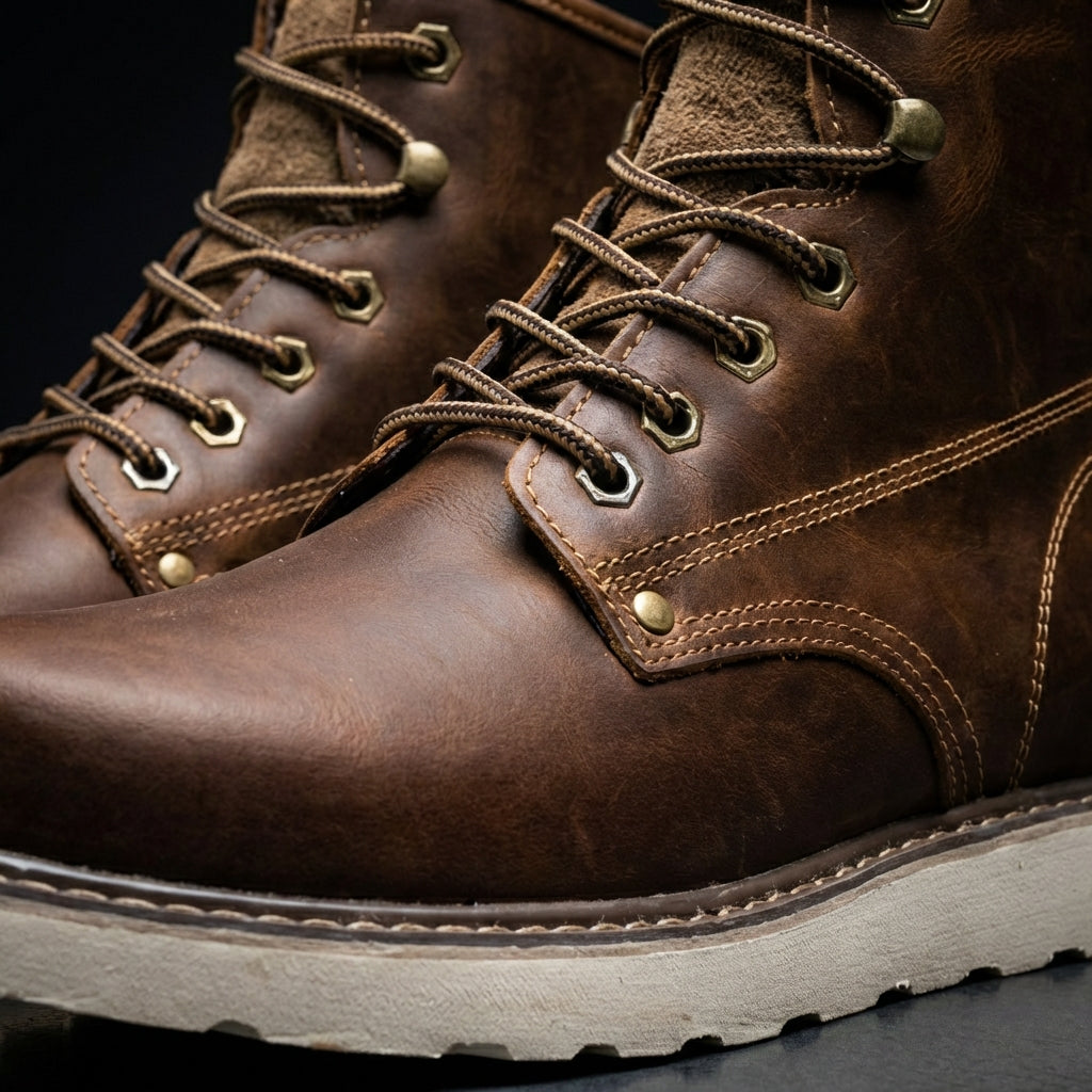 Men's Reinforced-Toe Lace-Up Work Boots