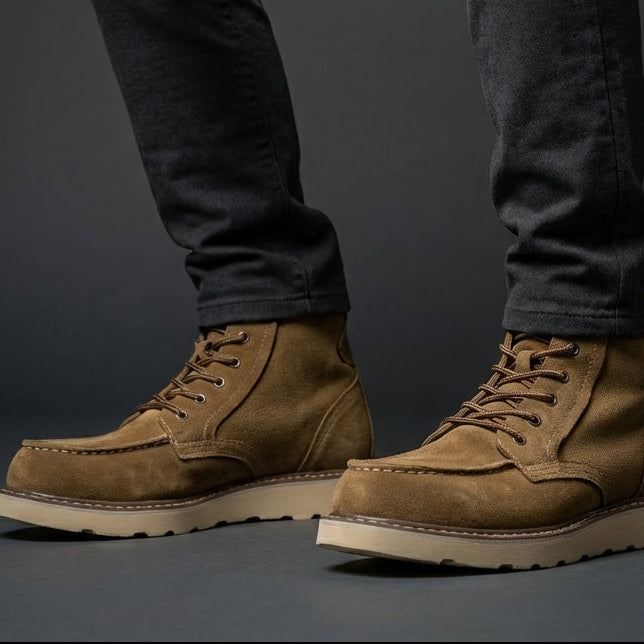 Men's Reinforced-Toe Lace-Up Work Boots