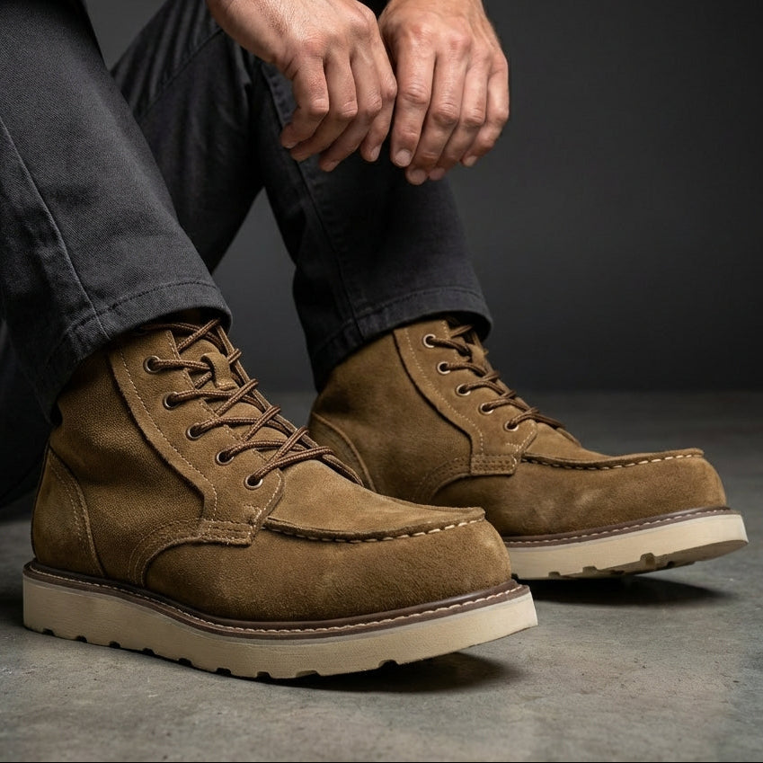 Men's Reinforced-Toe Lace-Up Work Boots