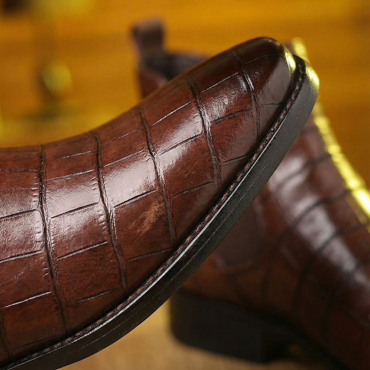 Men's Embossed Slip-On Chelsea Boots