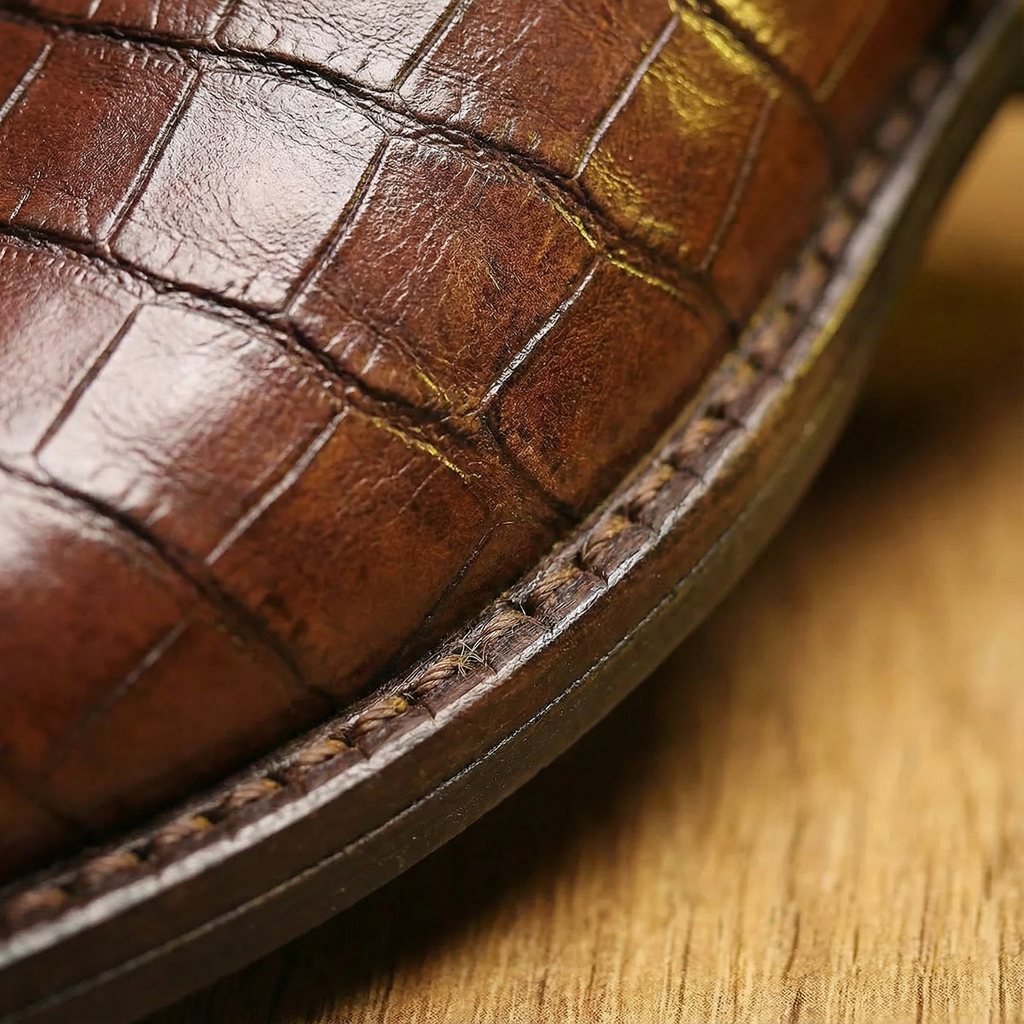 Men's Embossed Slip-On Chelsea Boots