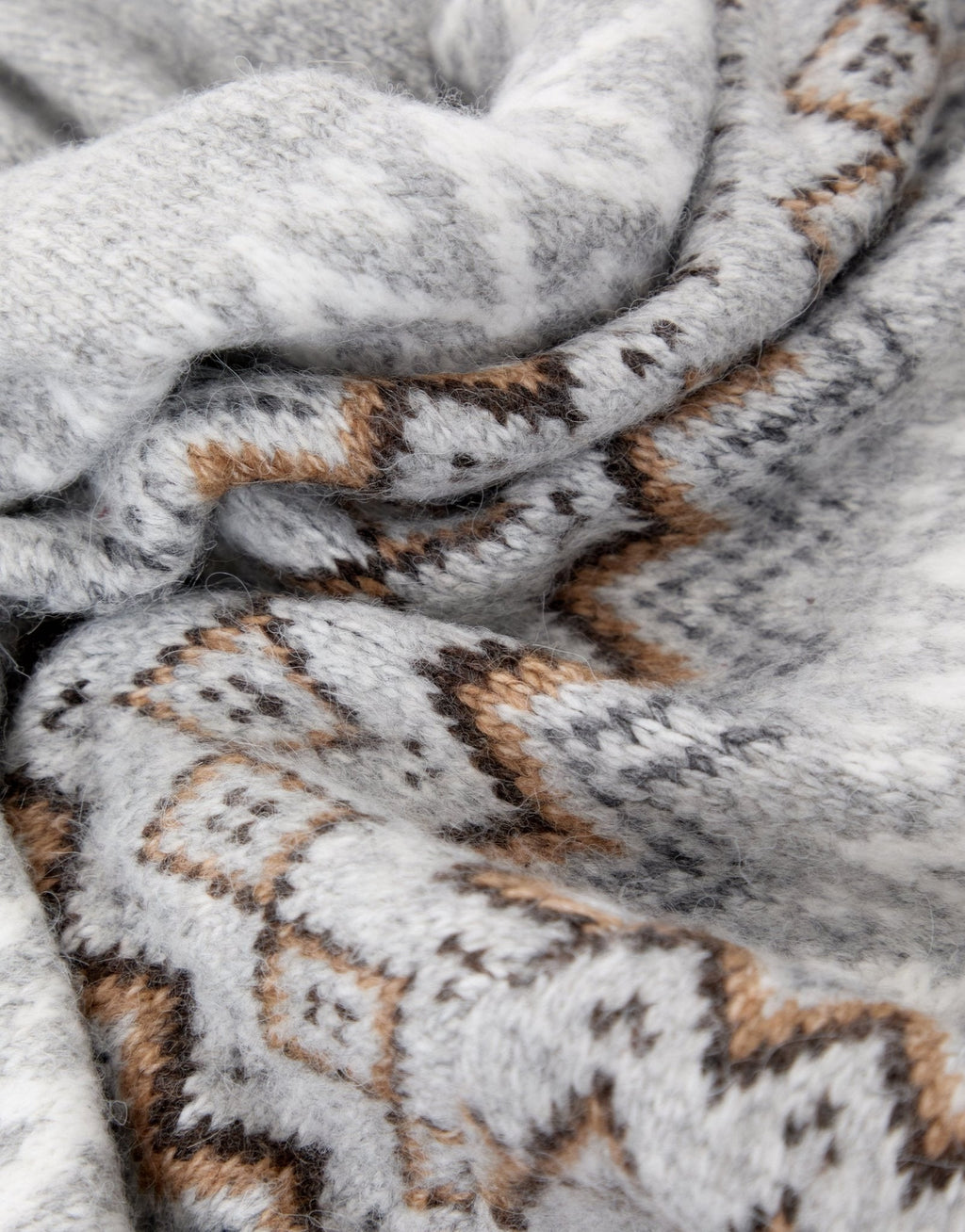 Men's Fair Isle Christmas Sweater Crew Neck in Gray
