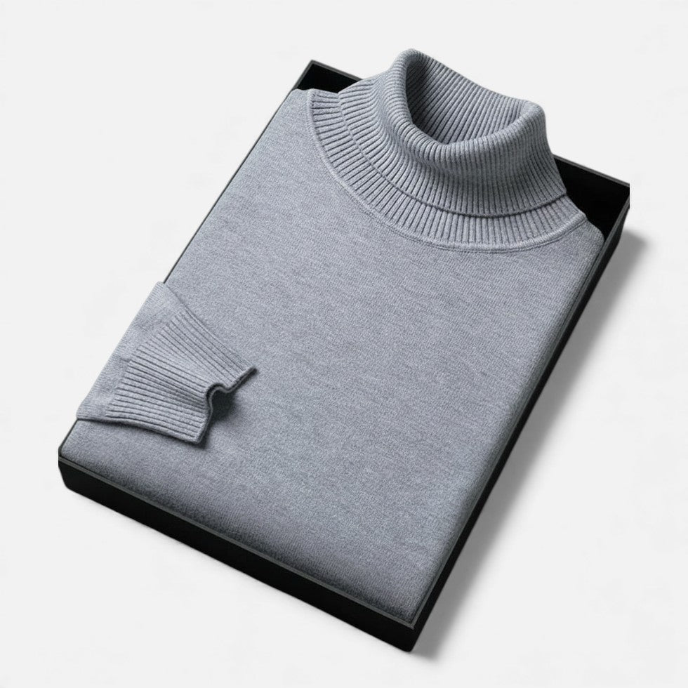 Men's Fine-Knit Turtleneck Sweater