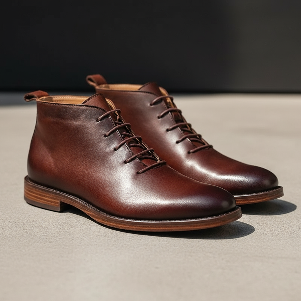 Men's Full-Grain Leather Lace-Up Boots