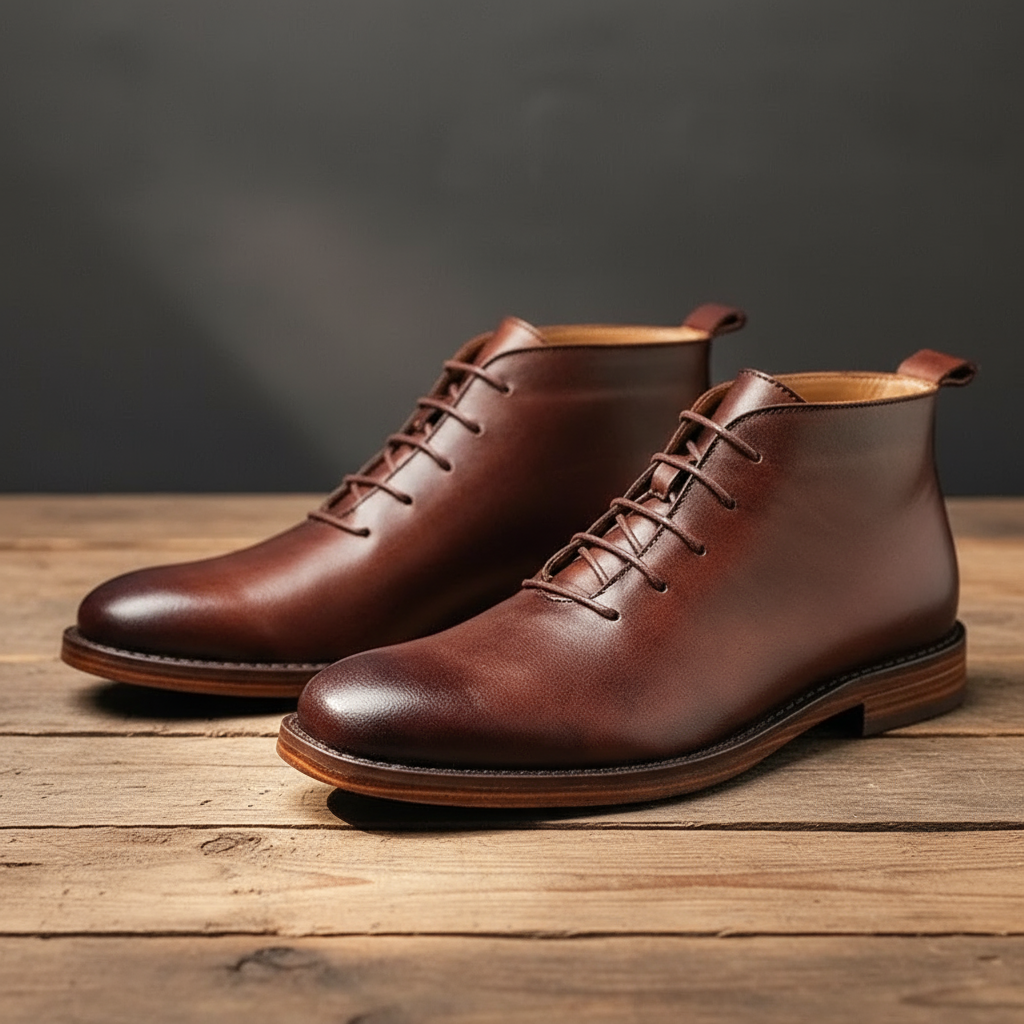Men's Full-Grain Leather Lace-Up Boots
