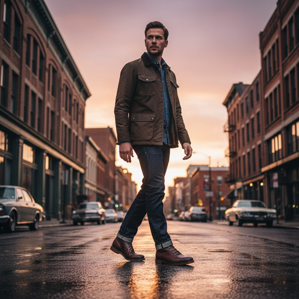 Men's Full-Grain Leather Lace-Up Boots