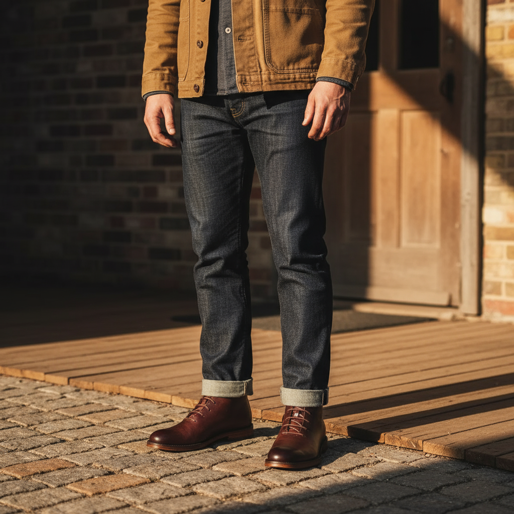 Men's Full-Grain Leather Lace-Up Boots