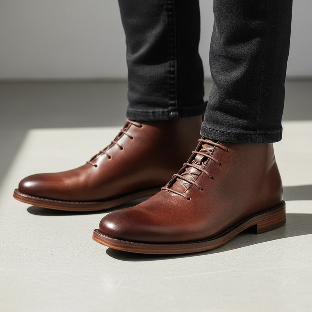 Men's Full-Grain Leather Lace-Up Boots