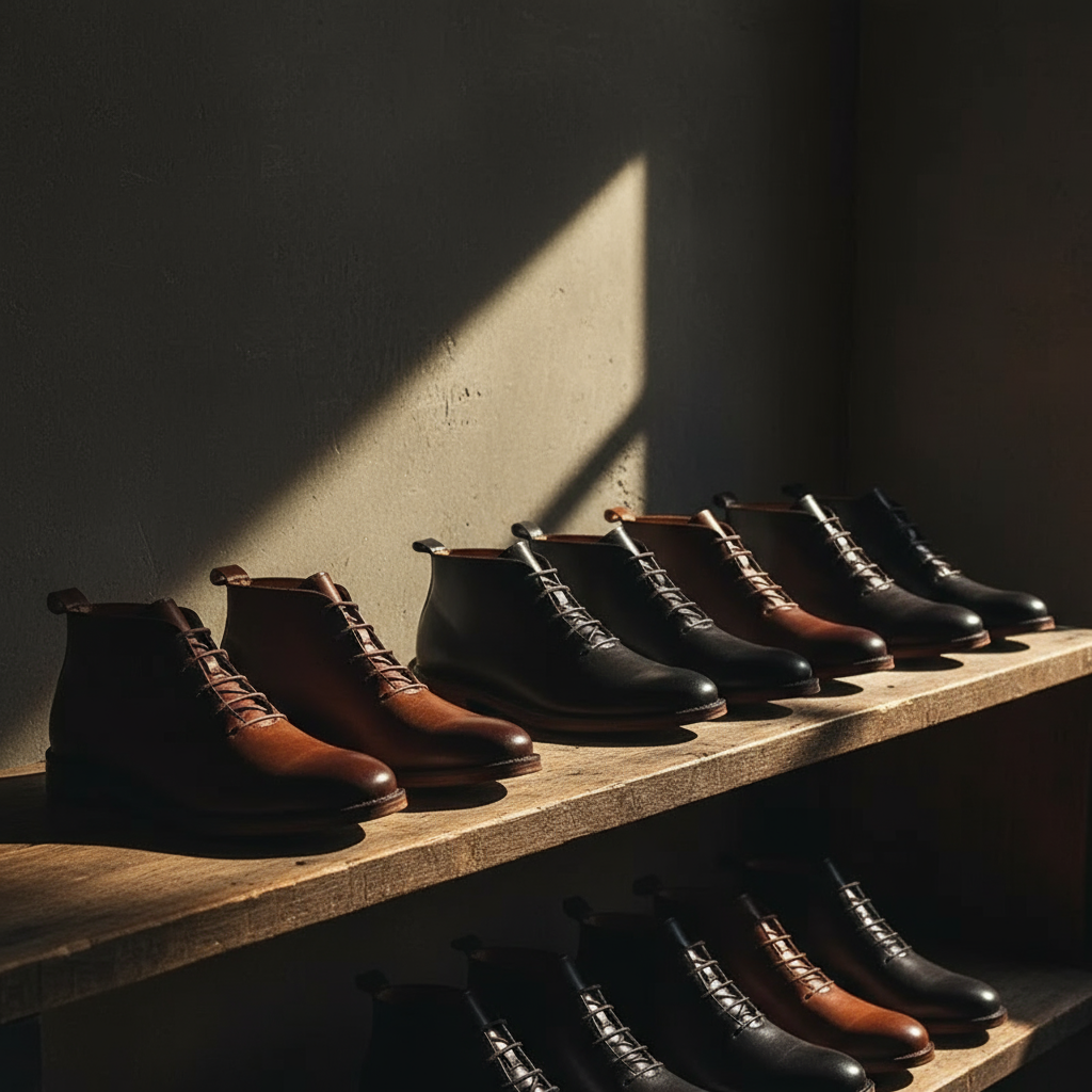 Men's Full-Grain Leather Lace-Up Boots