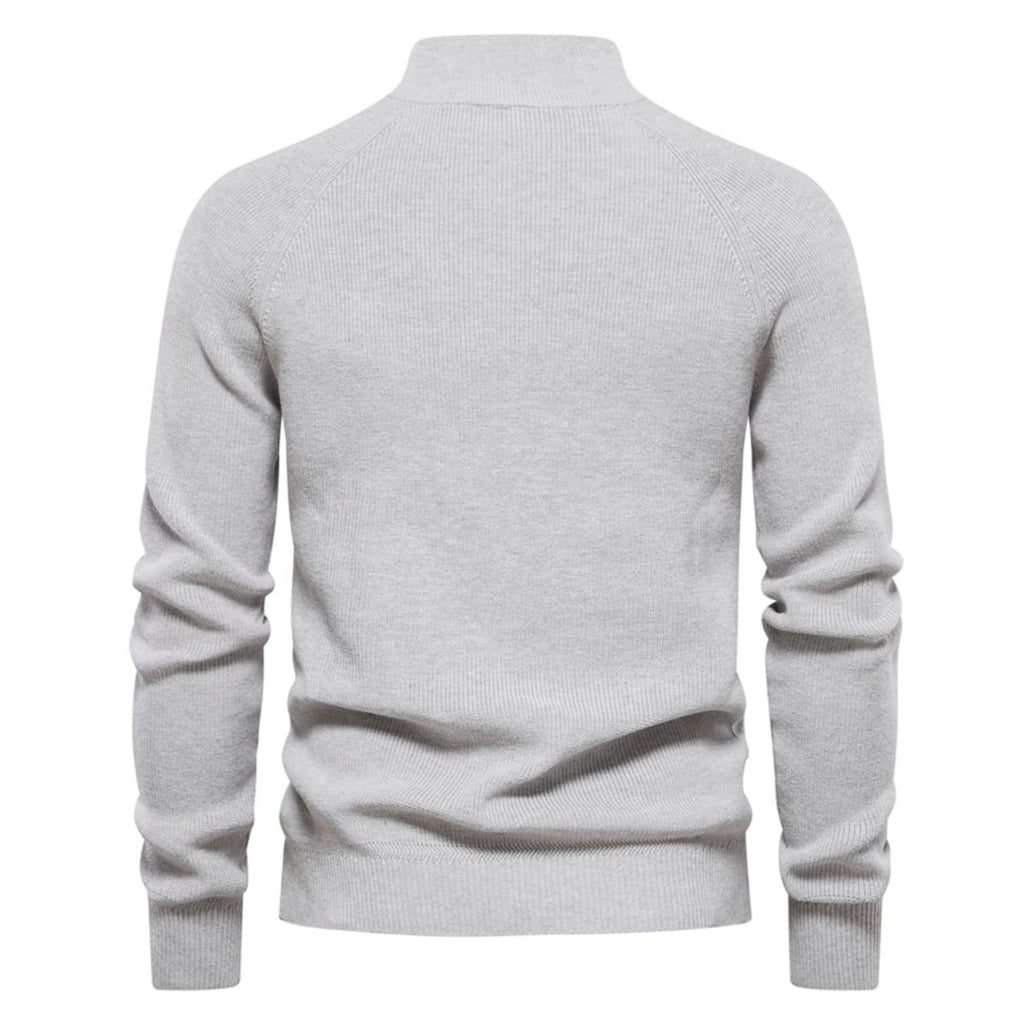 Men's Ribbed Knit Half-Zip Sweater