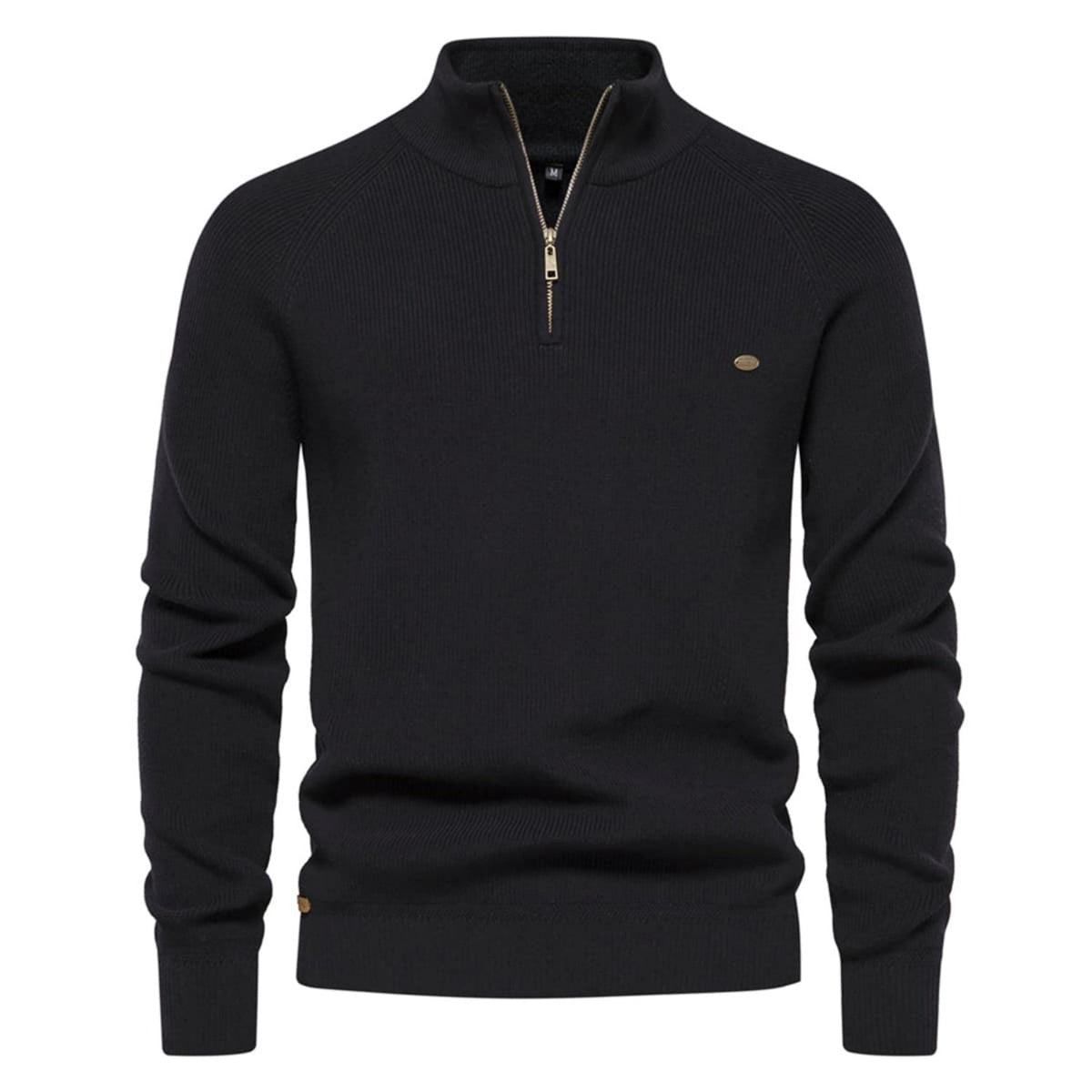 Men's Ribbed Knit Half-Zip Sweater