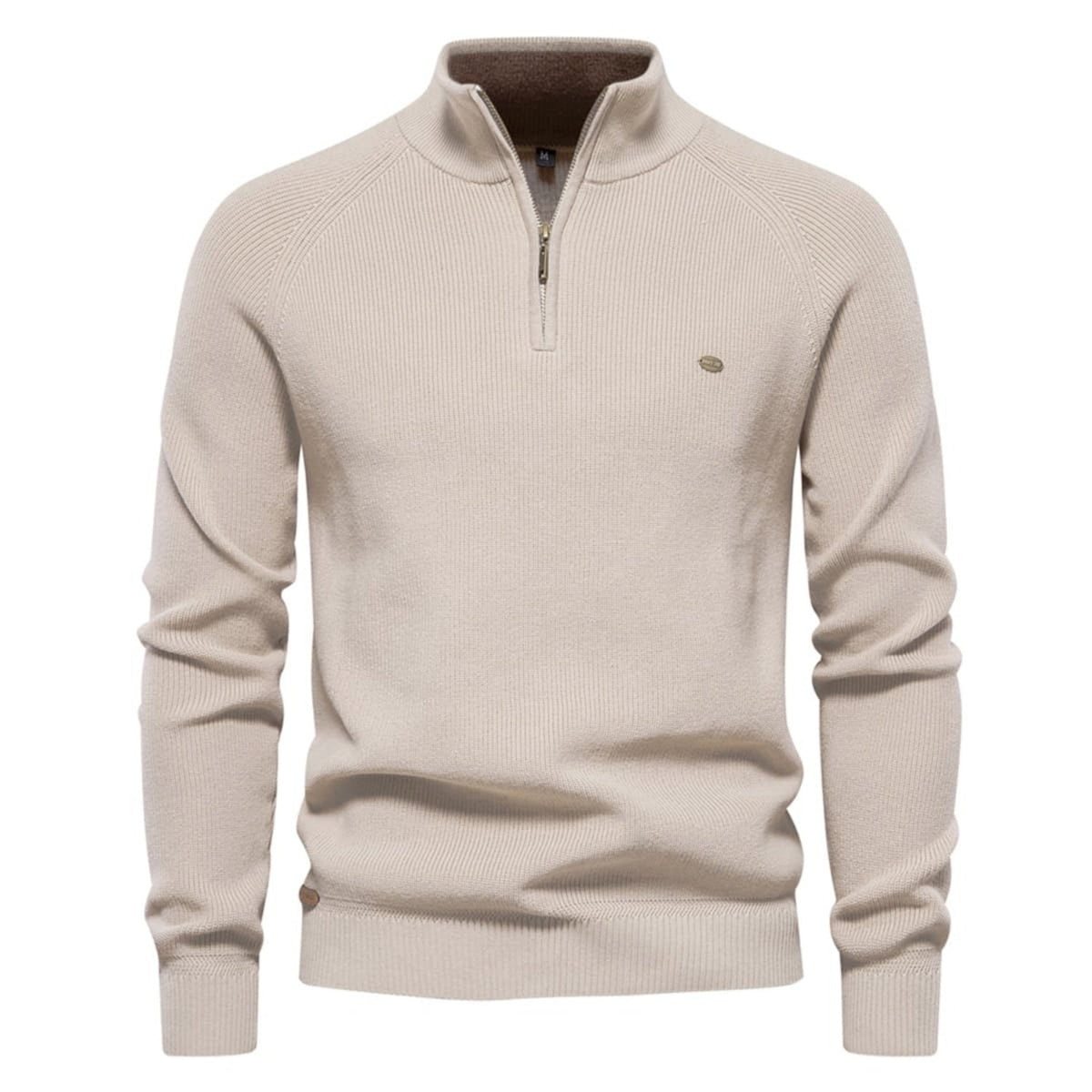 Men's Ribbed Knit Half-Zip Sweater
