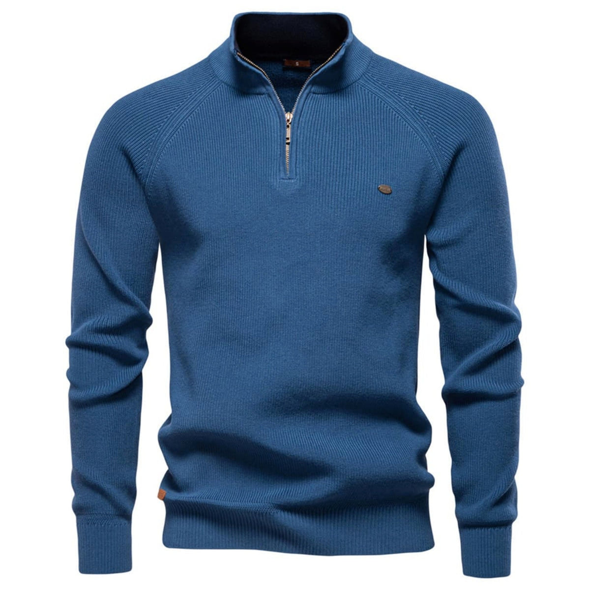 Men's Ribbed Knit Half-Zip Sweater
