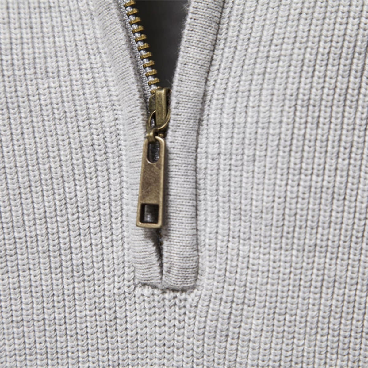 Men's Ribbed Knit Half-Zip Sweater