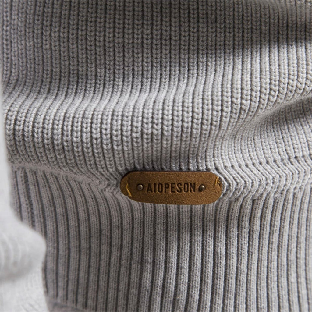 Men's Ribbed Knit Half-Zip Sweater