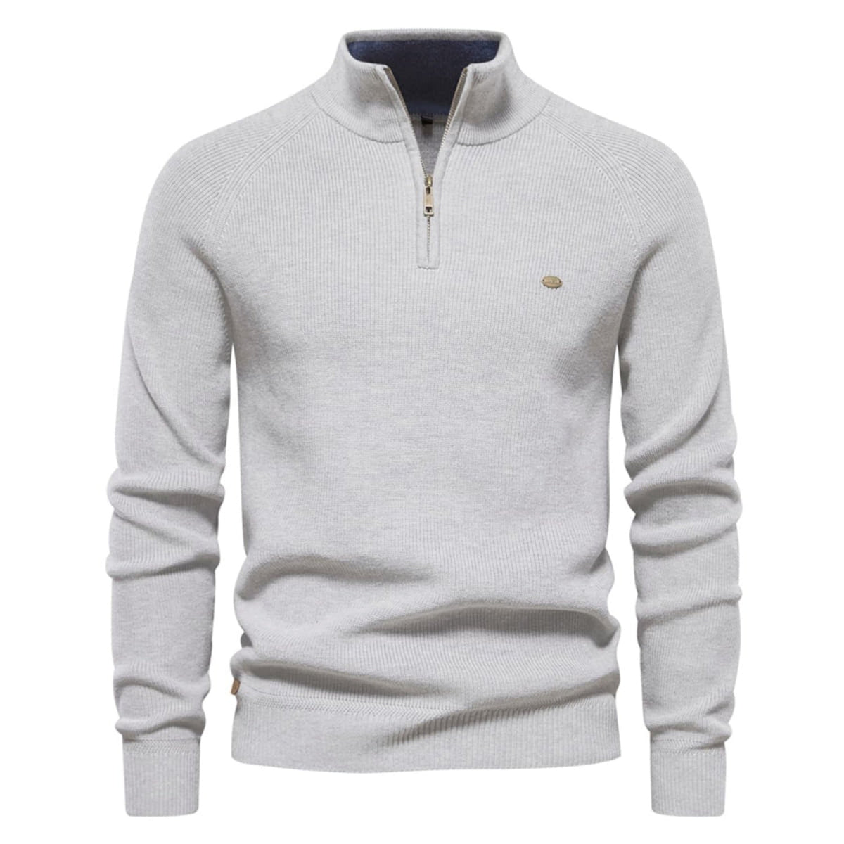 Men's Ribbed Knit Half-Zip Sweater