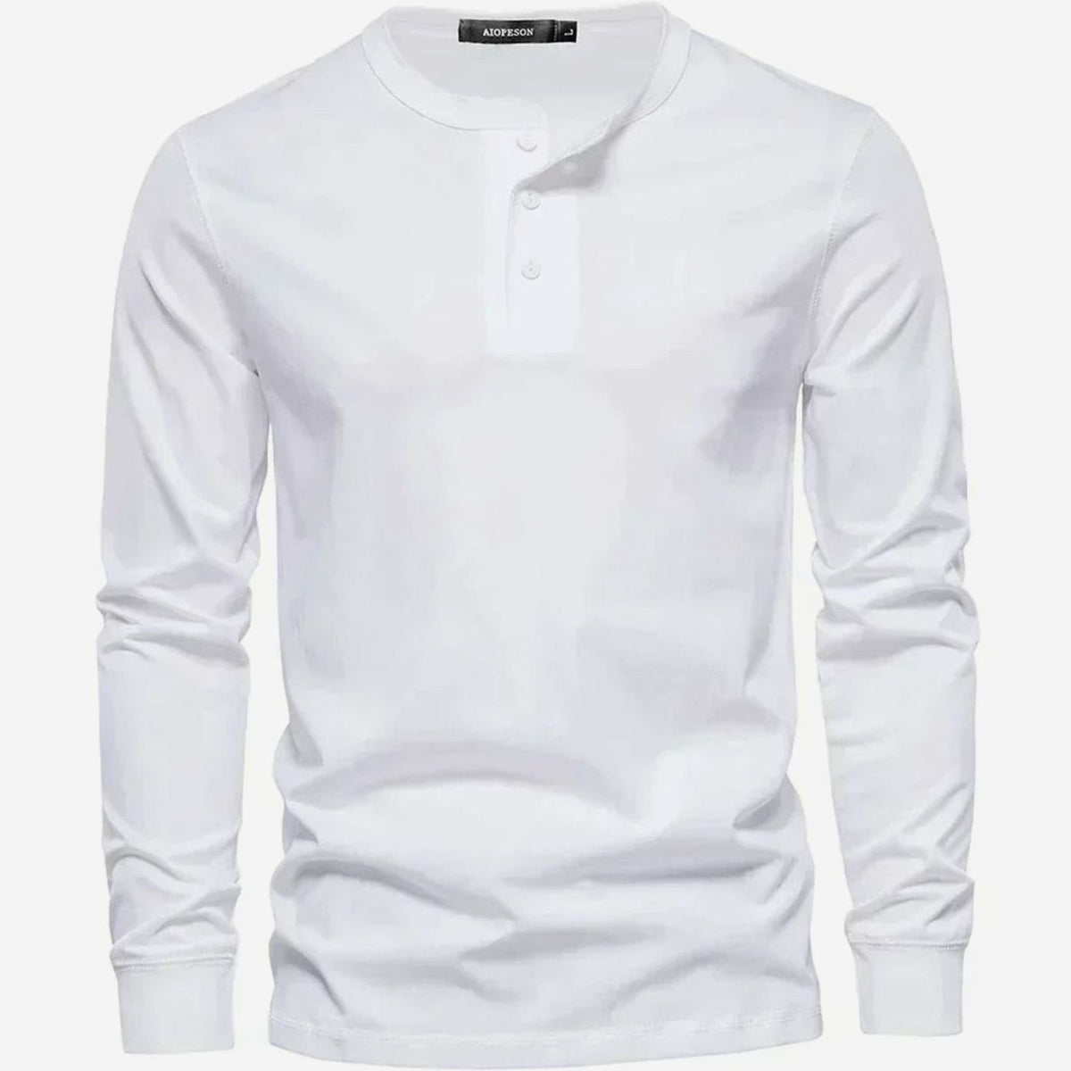 Men's Three Button Long Sleeve Henley Shirt