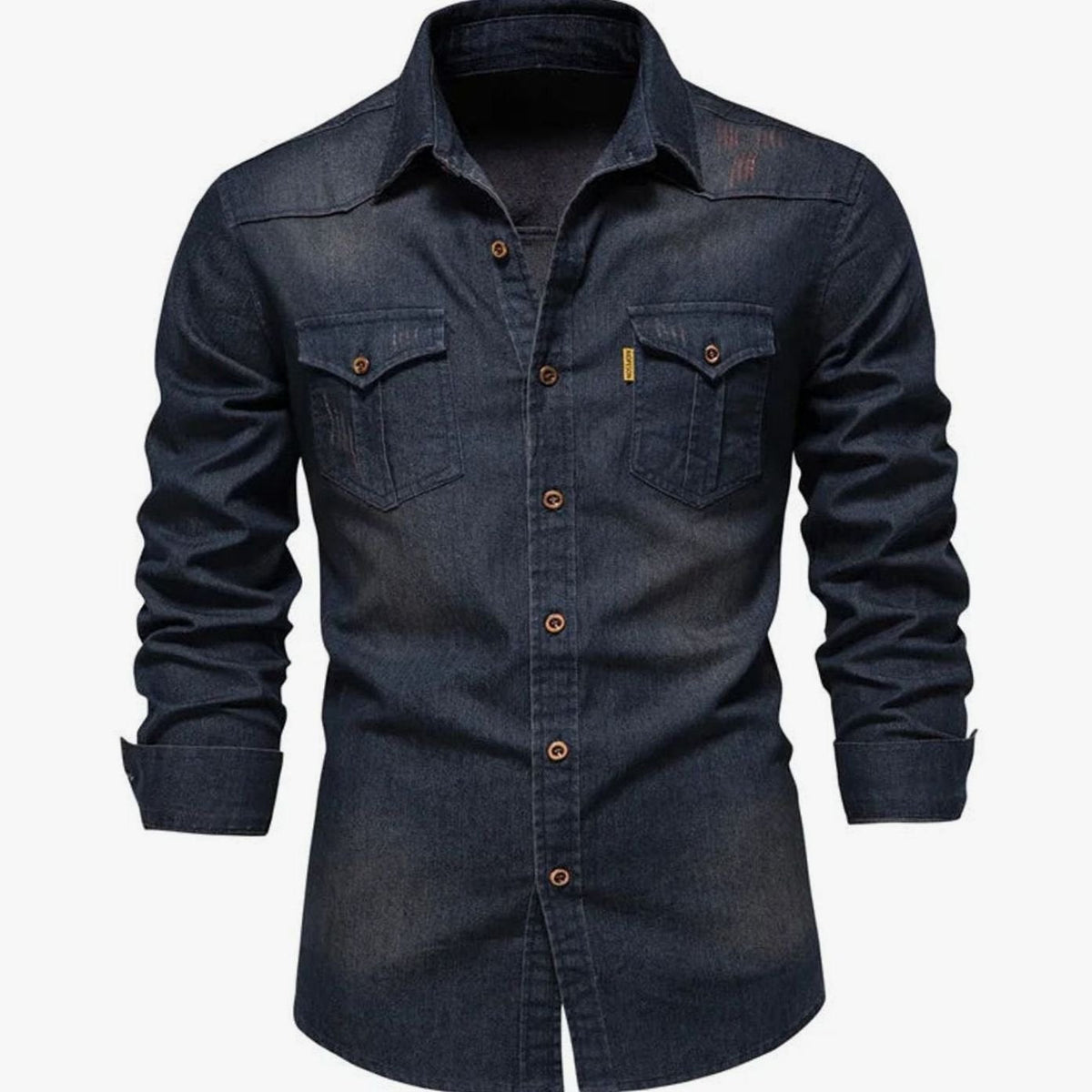 Men's Western Style Dual Pocket Long Sleeve Shirt