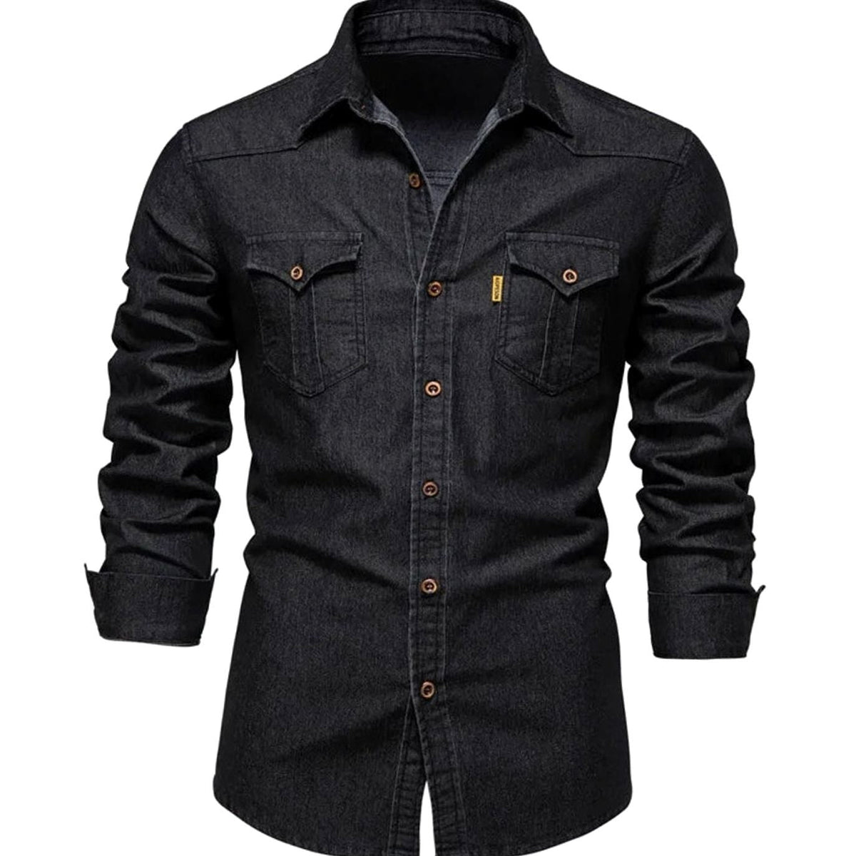 Men's Western Style Dual Pocket Long Sleeve Shirt