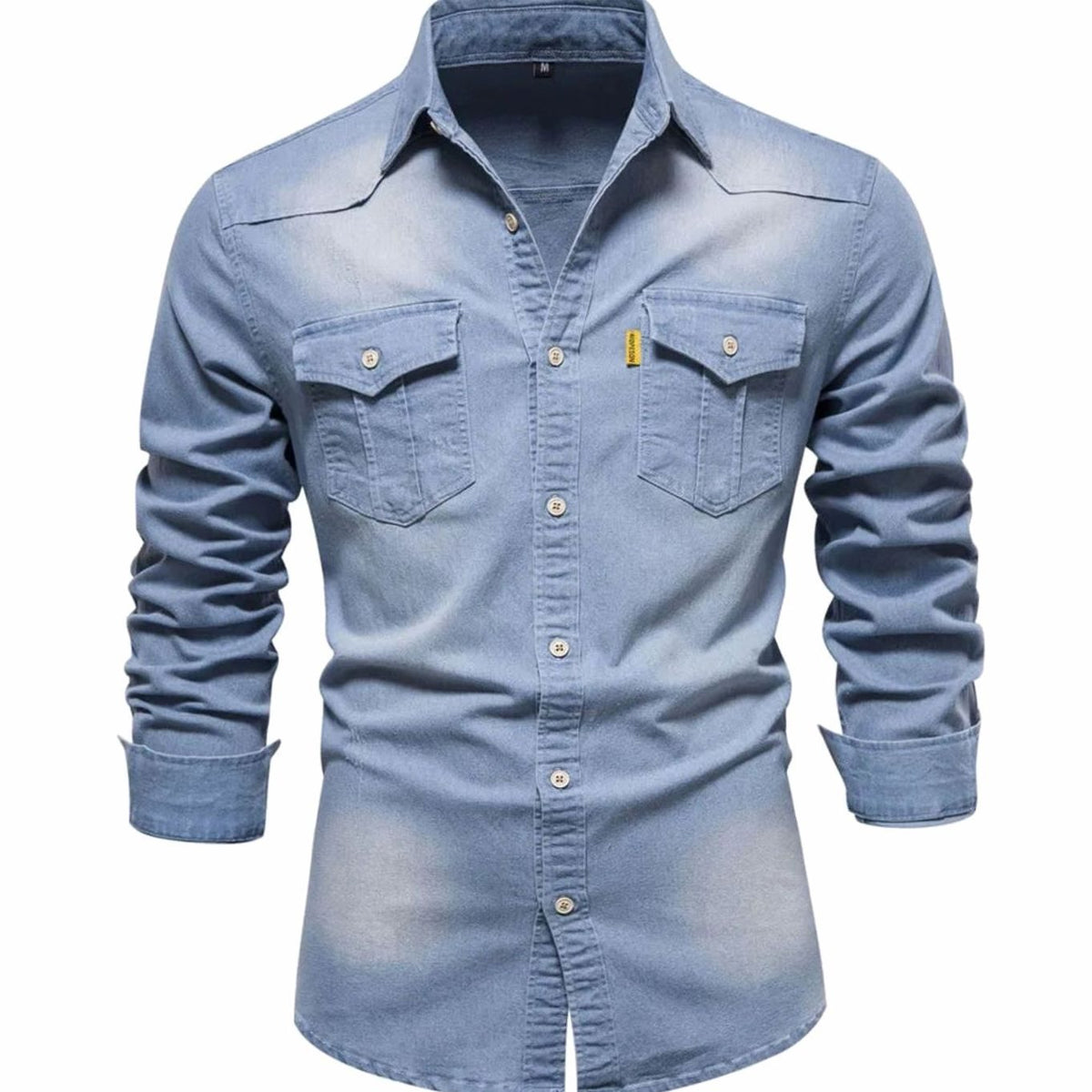 Men's Western Style Dual Pocket Long Sleeve Shirt