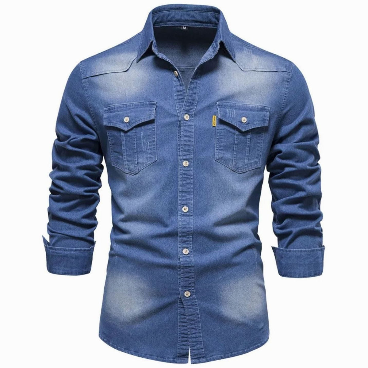 Men's Western Style Dual Pocket Long Sleeve Shirt