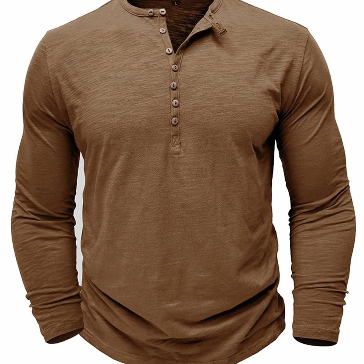 Men's Long Sleeve Button Henley Shirt