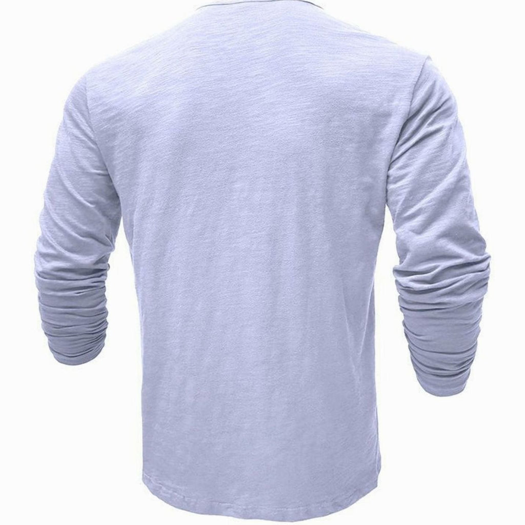 Men's Long Sleeve Button Henley Shirt