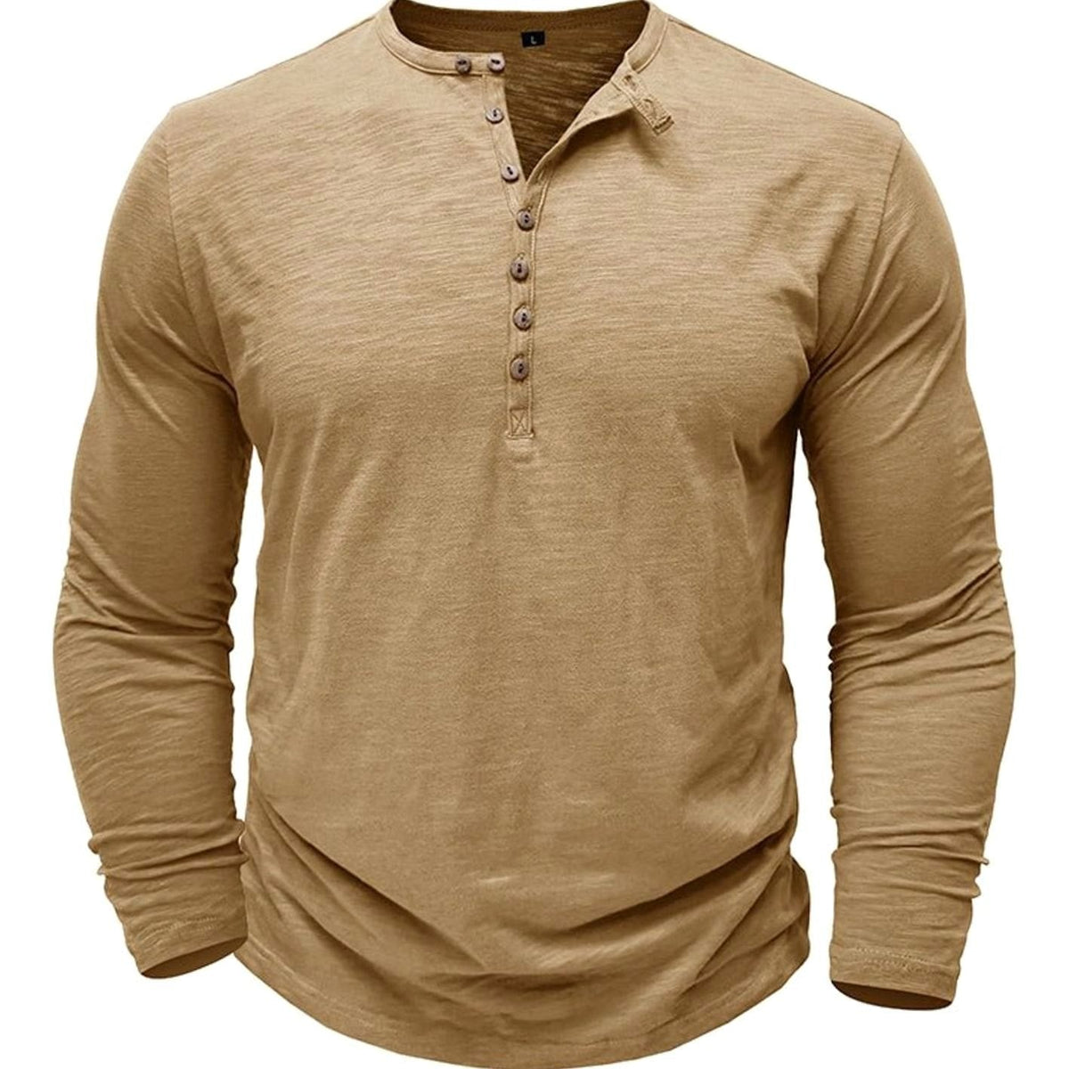 Men's Long Sleeve Button Henley Shirt