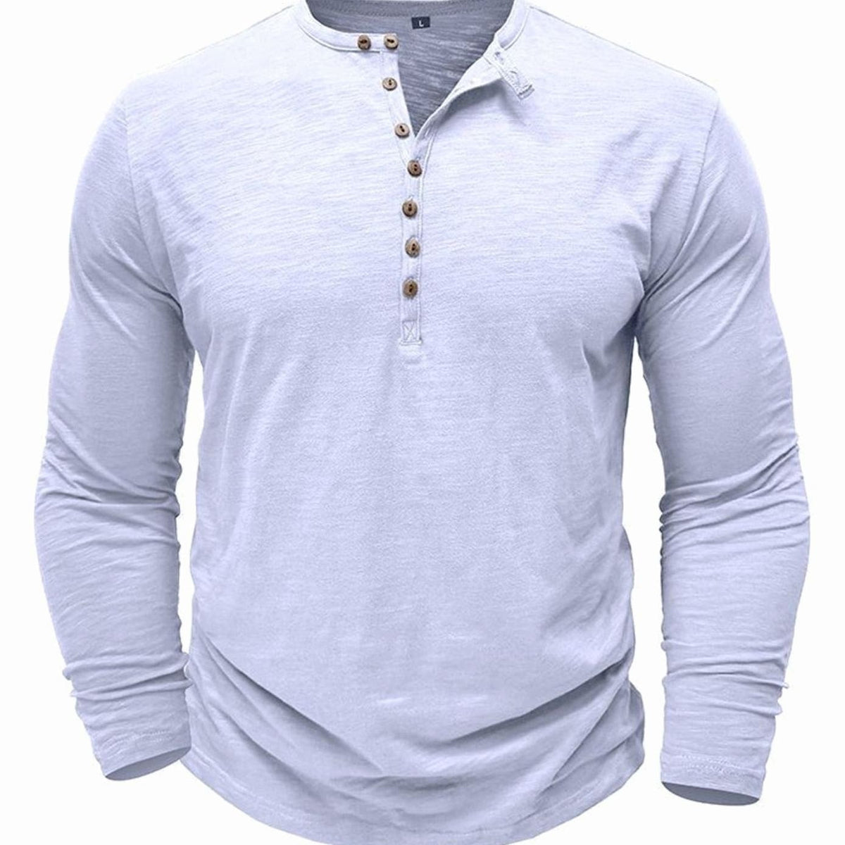 Men's Long Sleeve Button Henley Shirt