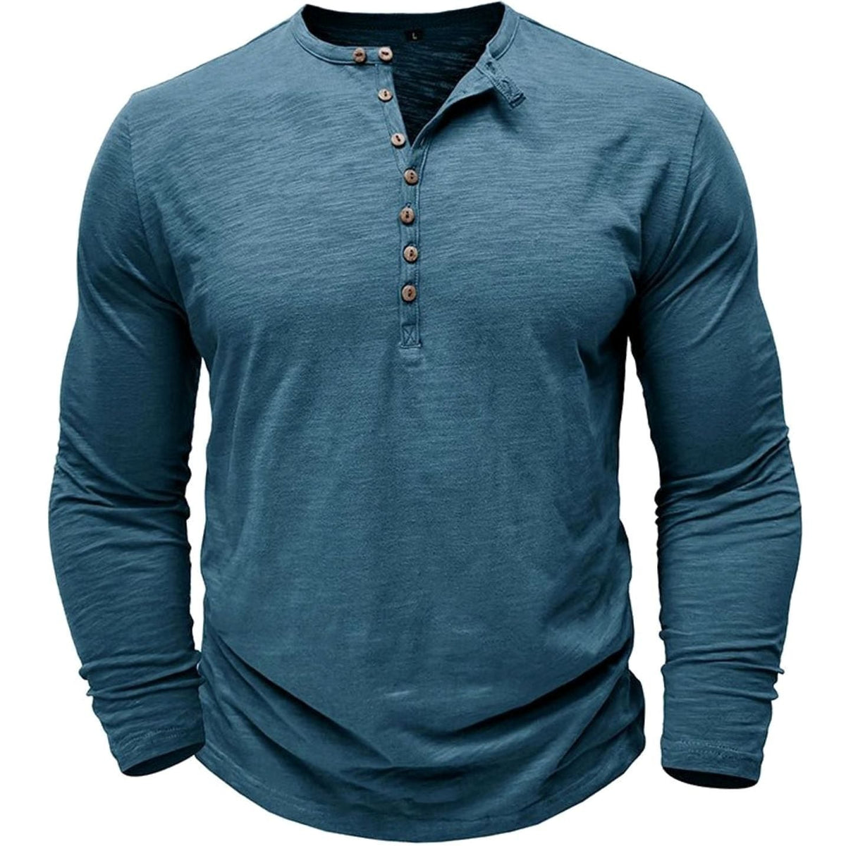 Men's Long Sleeve Button Henley Shirt